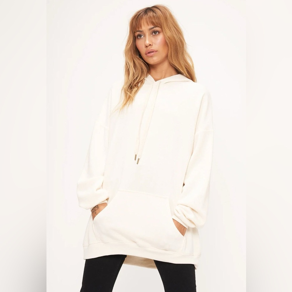 PROJECT SOCIAL | Palmer Oversized Hoodie - Cozy Cream - Size XS/Small